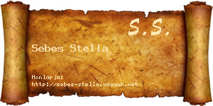 Sebes Stella névjegykártya